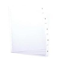 Elba A4 Strongline Mylar-reinforced Dividers Europunched 1-5 Clear