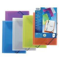 elba polyvision a4 document wallet polypropylene elastic straps clear