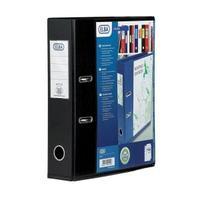 elba a4 lever arch file with front pocket pvc 2 ring 70mm black pack