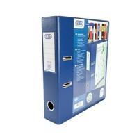 Elba A4 Lever Arch File with Clear PVC Cover 2-Ring 70mm Blue Pack of