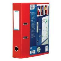 elba a4 lever arch file with front pocket pvc 2 ring 70mm red pack of