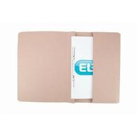 Elba Foolscap Flat Bar File with Back Pocket 285gsm 50mm Capacity Buff