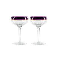 elysian amethyst champagne coupe set of 2
