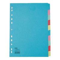 elba a4 10 part assorted card divider 100080806