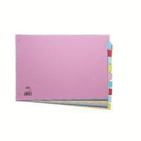 elba a3 10 part assorted card divider 100080772