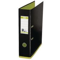 elba mycolour a4 black and lime lever arch file 100081036