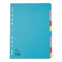 Elba A4 Extra Wide 10 Part Assorted Card Divider 100080807