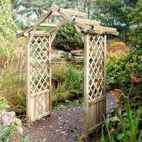 elegant wooden arch with assembly service