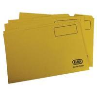 Elba Foolscap Yellow Midweight Tabbed Folder Pack of 100 100090237