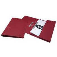 Elba Strongline Foolscap Bordeaux Spring Pocket File Pack of 25