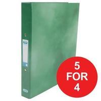 Elba Classy A4 Ring Binder 2 O-Ring 25mm Laminated Gloss Finish Green