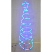 Electric Blue LED Spiral Christmas Tree by Snowtime