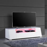 Elton LCD TV Stand In White High Gloss With LED Lights