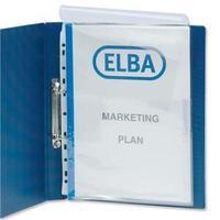 Elba (A4) Expanding Pocket Extra Capacity with Flap Multi-punched Polypropylene Clear (1 x Pack of 10)