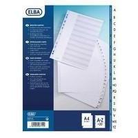 elba a4 mylar index a z white 100204596