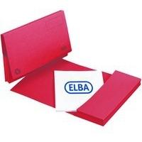 Elba Longflap Document Wallet 290gsm Red 100090257
