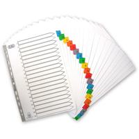 elba a4 mylar index 1 20 multi colour 170gsm 100209108