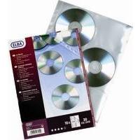 Elba CD/DVD Pocket Pack of 10 Clear 100206995