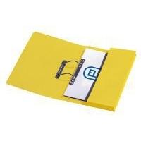 elba stratford spring pocket file foolscap yellow 100090150