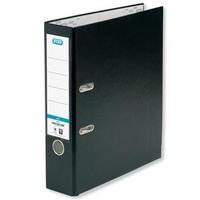 Elba (Foolscap) Lever Arch File PVC Slotted 70mm Spine Black (1 x Pack of 10)