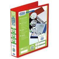 Elba Panorama (A4) Presentation Ring Binder PVC 4 D-Ring A4 40mm Capacity Red (Pack of 6 Ring Binders)