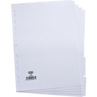 elba card divider a4 5 part 160gsm white 100204880