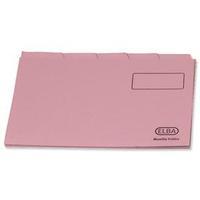Elba (Foolscap) Tabbed Folder Recycled Heavyweight 230gsm Pink (Pack of 20)
