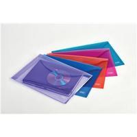 Elba Snap (A4) Wallet Polypropylene Integrated Stud Fastening Translucent Assorted (Pack of 5)