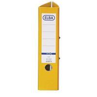 Elba (A4) Lever Arch File Coloured Paper Over Board 80mm Spine Yellow (Pack of 10)