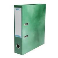 elba classy a4 lever arch file 70mm laminated gloss finish green singl ...