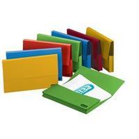 elba foolscap document wallet half flap mediumweight 260gsm green pack ...