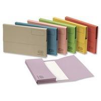 elba a4 document wallet half flap 310gsm 30mm assorted 1 x pack of 50