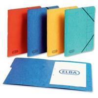 Elba Boston (Foolscap) Part File Pressboard Elasticated 5-Part Blue (Pack of 5)