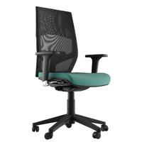 Ella Executive Fabric Chrome Base Task Chair Dark Green No Arms