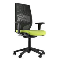 ella executive fabric chrome base task chair light green no arms