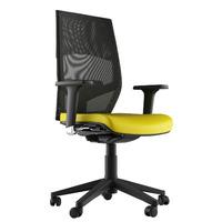 ella executive faux leather chrome base task chair yellow 1d adjustabl ...