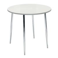 Ellipse White Round Table with 4 Legs 4 Leg Table