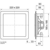 ela flush mount speaker visaton dl 183 sq 60 w 100 v white 1 pcs