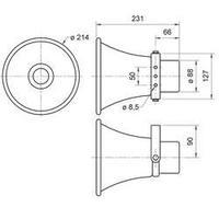 ELA compression drive speaker Visaton 30 W Silver 1 pc(s)