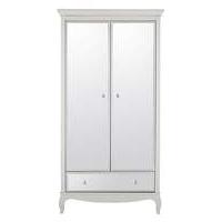 Elise Mirrored 2 Door 1 Drawer Wardrobe