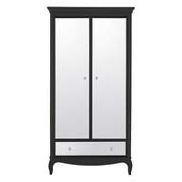 Elise Mirrored 2 Door 1 Drawer Wardrobe