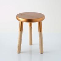 elori copper and wood stool