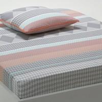 ELCÉ Printed Fitted Sheet with Strips And Geometric Motifs