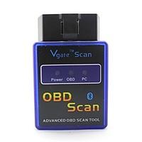 ELM327C Super Mini V1.5 Bluetooth OBD-II Car Auto Diagnostic Scanner Tool - Blue Black (12V)