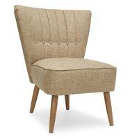 Elle Fabric Button Back Cocktail Chair Oatmeal