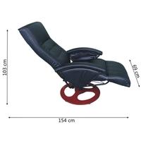 Electric Artificial Leather Massage Chair Black