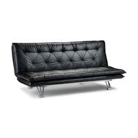 elan grey faux leather upholstered sofa bed