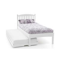 eleanor low end guest bed opal white with mattress and bedding bundle