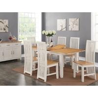 ellington painted 5ft extending dining set with 6 chairs