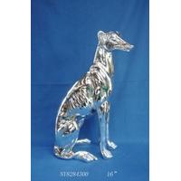 Elictroplated Sitting Dog NY8284300